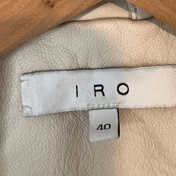 IRO Han Lamb Leather Motorcycle Zip-Up Jacket Women's Size 40 US 8 - Picture 4 of 16